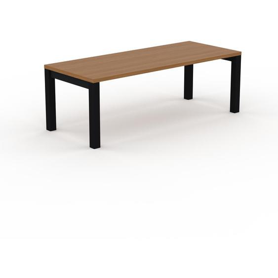 Table à manger - Chêne, avec cadre Noir - 220 x 75 x 90 cm, personnalisable