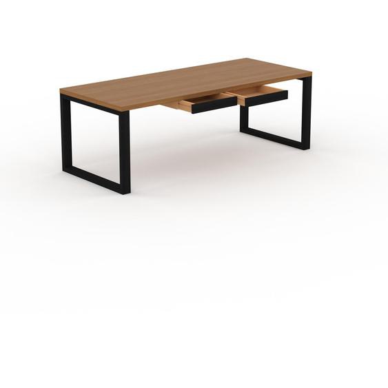 Table à manger - Chêne, design, avec tiroir Wengé - 220 x 75 x 90 cm, personnalisable