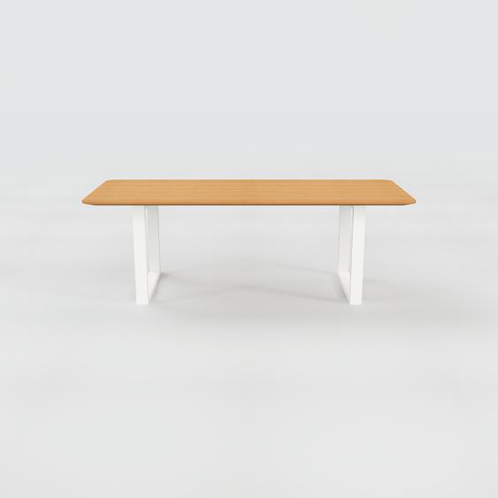Table à manger - Chêne, design, pour salle à manger ou cuisine plateau de qualité - 220 x 75 x 90 cm, personnalisable