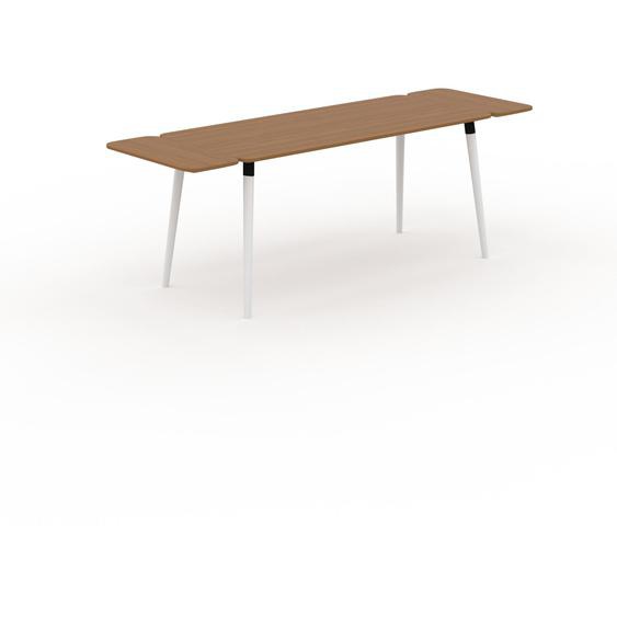 Table à manger - Chêne, design scandinave, pour salle à manger ou cuisine nordique, table extensible à rallonge - 220 x 75 x 70 cm