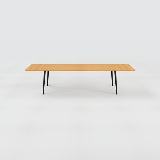 Table à manger - Chêne, design scandinave, pour salle à manger ou cuisine nordique, table extensible à rallonge - 320 x 75 x 90 cm