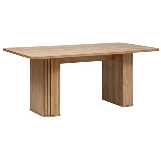 Table à manger Colva en placage effet bois L180cm - Marron - Atmosphera createur dinterieur