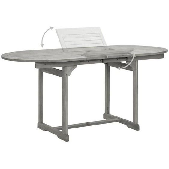 Table à dîner de jardin (120-170)x80x75 cm Bois dacacia massif