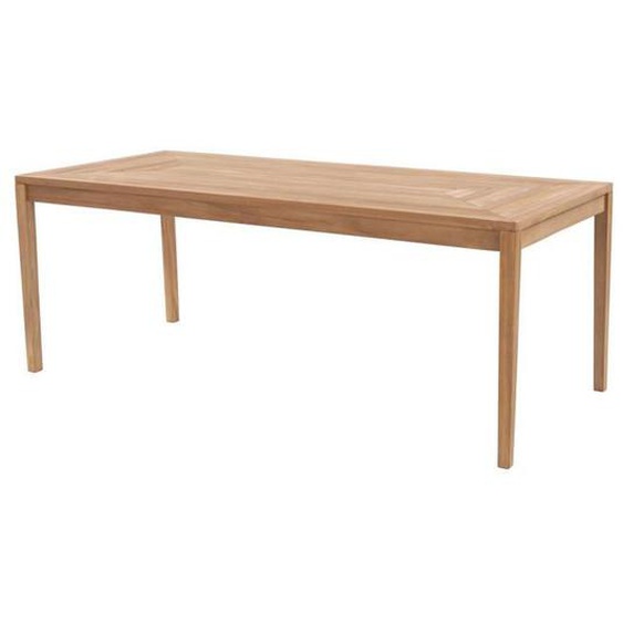 Table à manger de jardin en teck L.200 cm - Naturel clair - ALLENDE de MYLIA