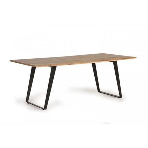 Table à Manger - DECORATION DAUTREFOIS - Bois-Métal - 205x100x76cm - 8 places - Style Industriel
