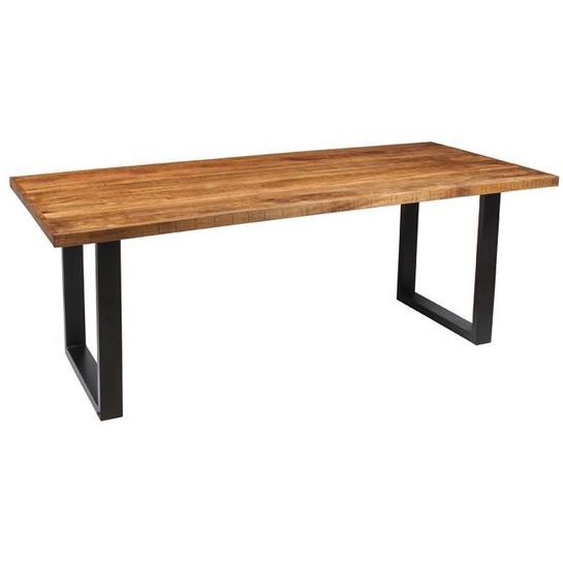 Table à manger design bois massif NIKO - Table rectangulaire 200x100 200x76x100 Marron - Bois