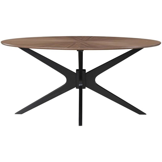 Table à manger design ovale noyer L160 cm DIELLI