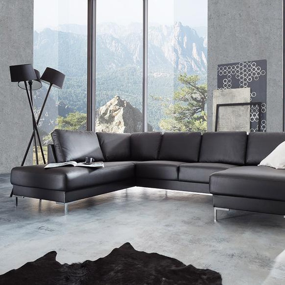 Design salon Silas 300x200 noir ottoman gauche, Canapés panoramiques, Designer Sofa