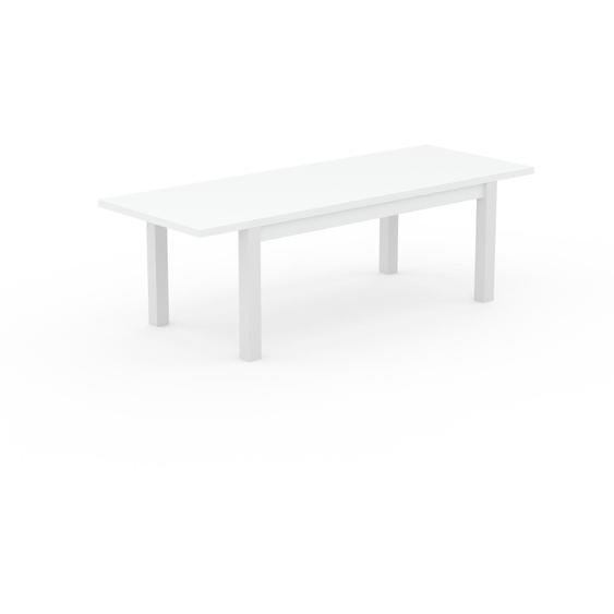 Table à manger extensible - Blanc, moderne, pour salle à manger ou cuisine, avec deux rallonges - 240 x 75 x 90 cm, personnalisable