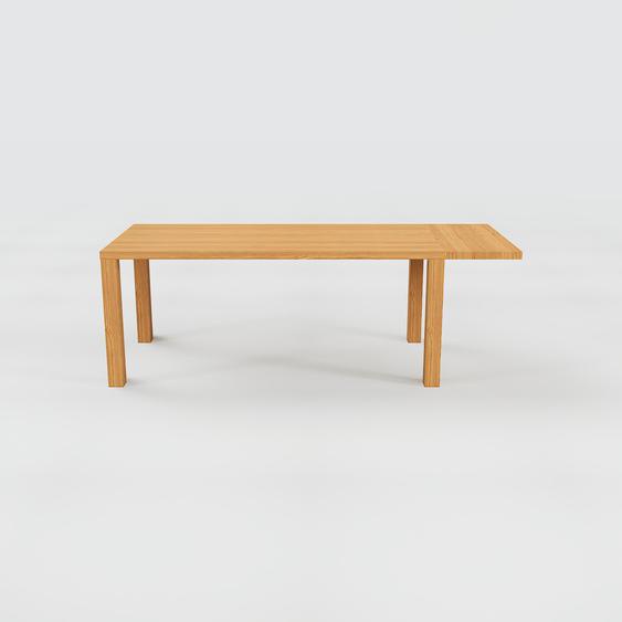 Table à manger extensible - Chêne, contemporaine, pour salle à manger ou cuisine, avec une rallonge Chêne - 220 x 75 x 90 cm, personnalisable