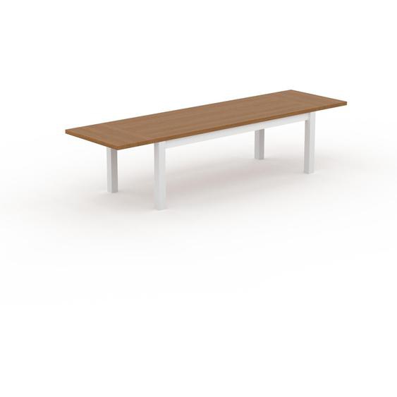 Table à manger extensible - Chêne, moderne, pour salle à manger ou cuisine, avec deux rallonges - 320 x 75 x 90 cm, personnalisable