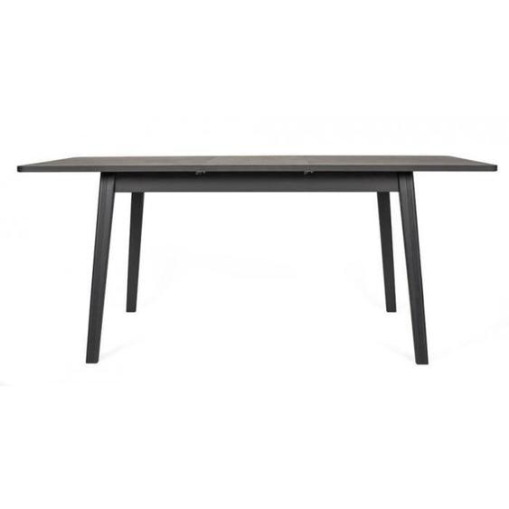 Table à Manger Extensible - Paris Prix - Skagen - Noir - Chêne Massif - Design Scandinave