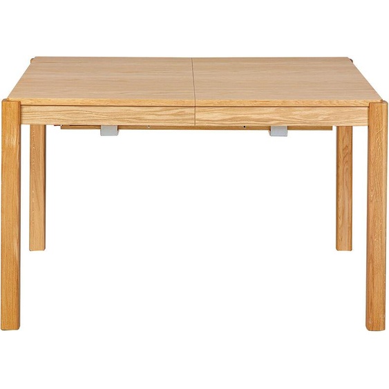 Table à manger extensible rallonges intégrées en bois clair chêne rectangulaire L125-238 cm AGALI