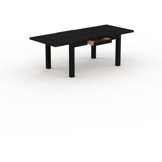 Table à manger extensible - Wengé, moderne, pour salle à manger ou cuisine, avec deux rallonges - 220 x 75 x 90 cm, personnalisable
