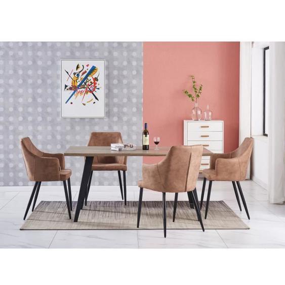 Table à Manger - LIFE INTERIORS - Stockholm - Noyer - 4 Places - Design & Scandinave