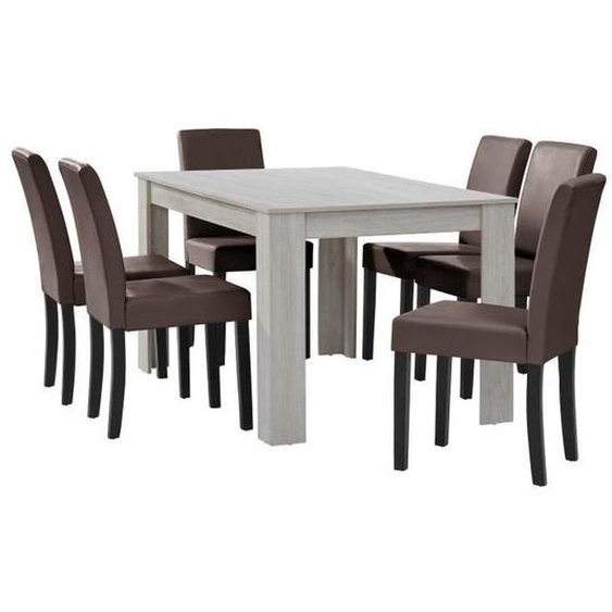 Table à manger - Marron - Rectangulaire - 140 x 90 cm - Bois massif