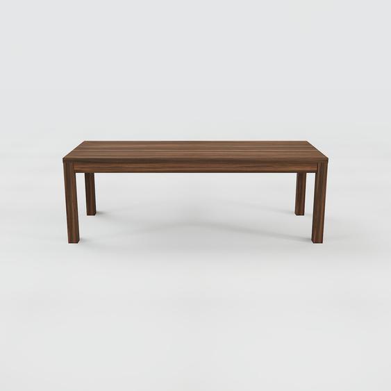 Table à manger - Noyer, avec cadre Noyer - 220 x 75 x 90 cm, personnalisable