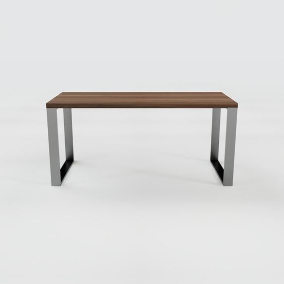 Table à manger - Noyer, design, pour salle à manger ou cuisine plateau de qualité - 160 x 75 x 70 cm, personnalisable