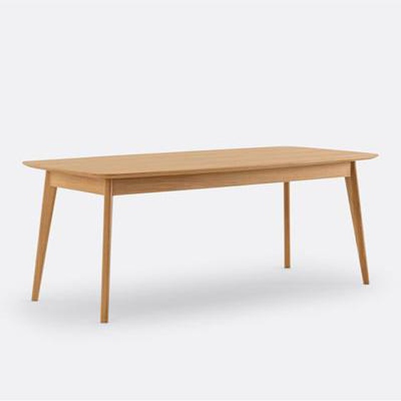 Table à manger plaqué chêne 8 couverts, Biface