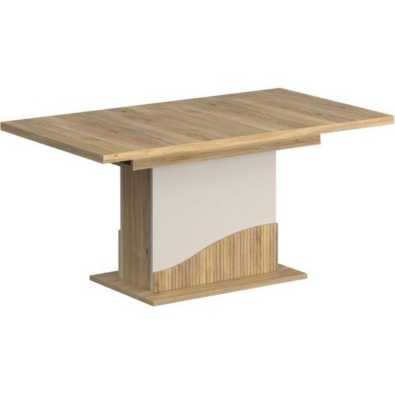 Table a manger - PoeM - Extensible - Rectangulaire - Sable / Chene - 8 personnes - 160-200 x 90 x 76 cm