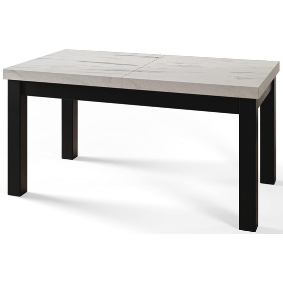 Table à manger rectangulaire extensible – Moderne table de salon et table de cuisine – Table avec pieds en bois, construction stable, dimensions de 170 – 250 cm – Couleur Marbre – Collection Classico