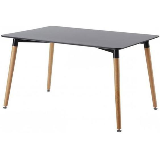 Table à manger rectangulaire scandinave noire 140cm - Brevik - DESIGNETSAMAISON
