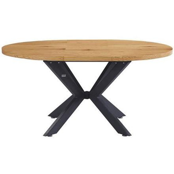 Table à manger ronde extensible - HOME DELUXE - AVENTURA - Chêne Clair - 4 ou 6 chaises - Design élégant
