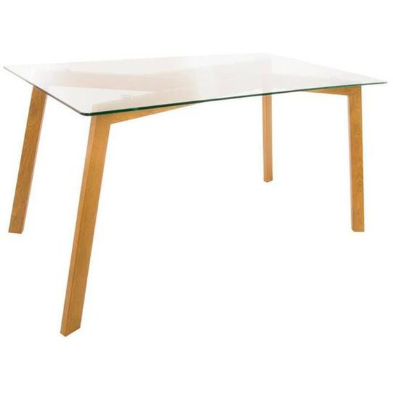 Table à manger Taho en verre trempé - Marron - Atmosphera createur dinterieur
