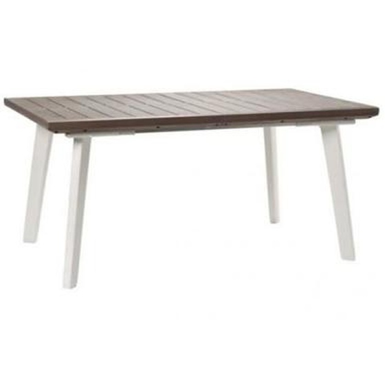 Table à rallonges Harmony Blanc / Cappuccino 160x100 cm