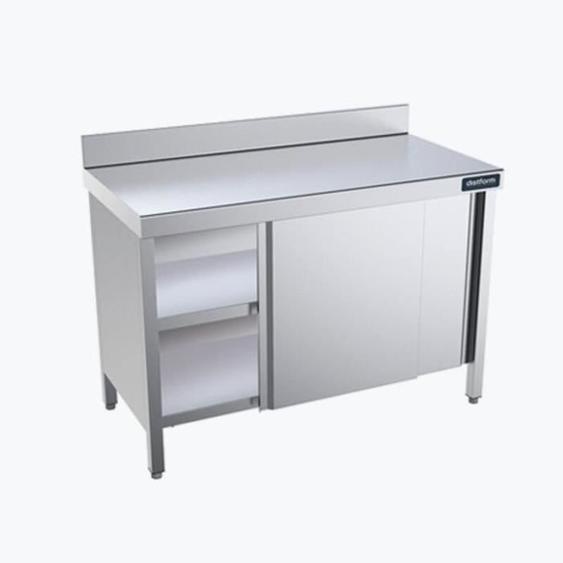 Table Adossée - DISTFORM - Inox 18/10 - 1200x500x850mm - Cuisine - Meuble de cuisine