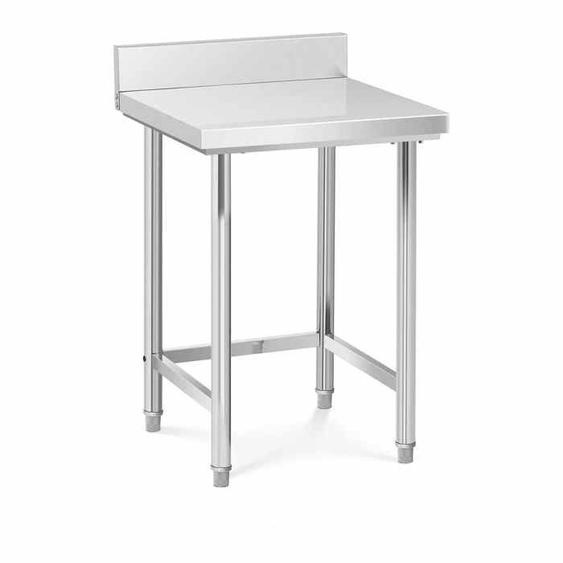 Table de travail - ROYAL CATERING - Inox - 64 x 64 cm - Capacité 200 kg - Dosseret 45 mm