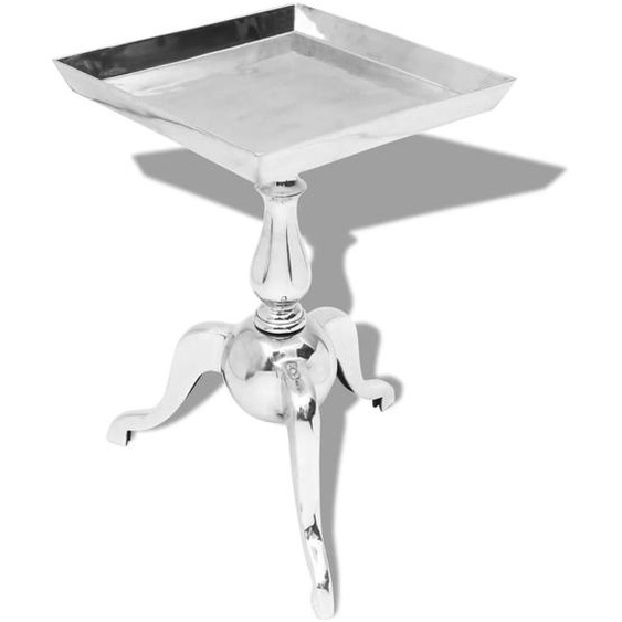 Table auxiliaire carrée Aluminium Argenté