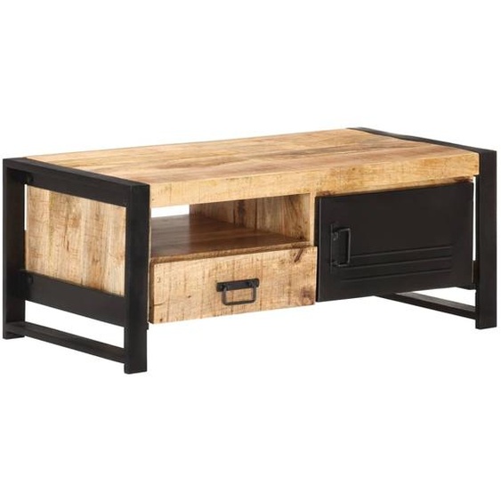 Table basse 100x50x40 cm Bois de manguier rugueux