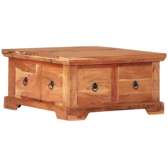 Table basse 66 x 70 x 35 cm Bois solide dacacia