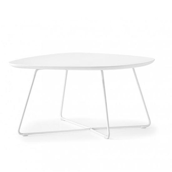Table basse 70 x 66 x 38 cm CIOP structure métal plateau laqué blanc