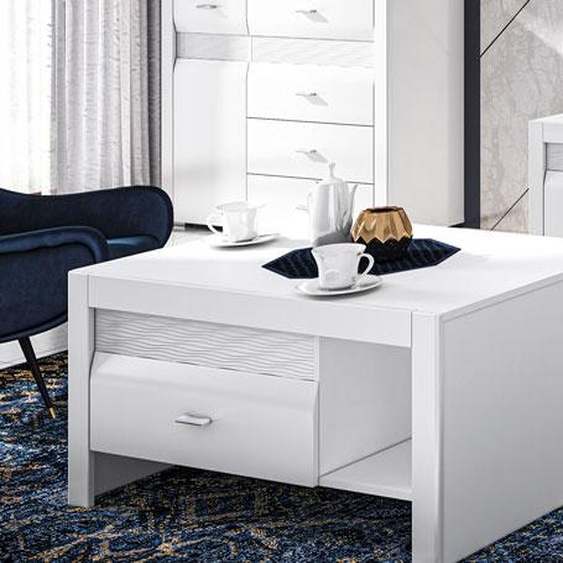 Table basse « Arko » Table de salon Table dappoint 108 x 69 cm MDF blanc brillant 76488810