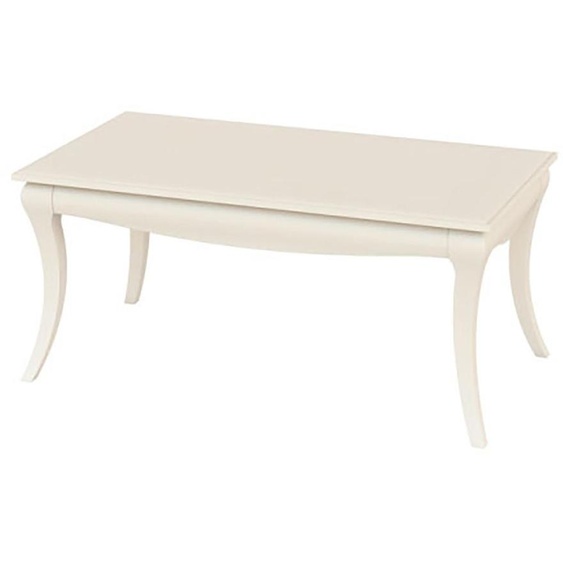 Table basse Athena, table de salon, table dappoint 110 x 60 x 47 cm, couleur crème