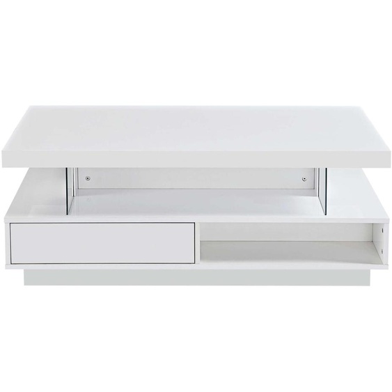 Table basse avec LED intégrées  GALAXY 2 coloris blanc