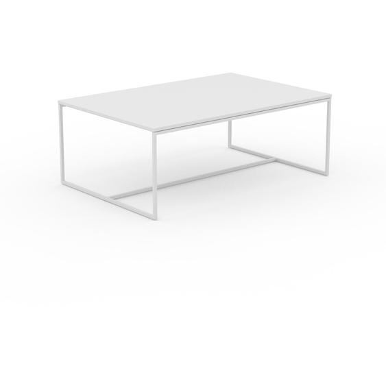 Table basse - Blanc, design, bout de canapé sophistiqué - 121 x 46 x 81 cm, personnalisable