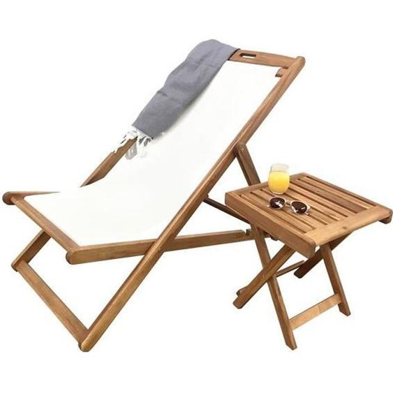 Table basse carrée en acacia - CEMONJARDIN - Fidgi - Bois huilé - 40x40x45cm