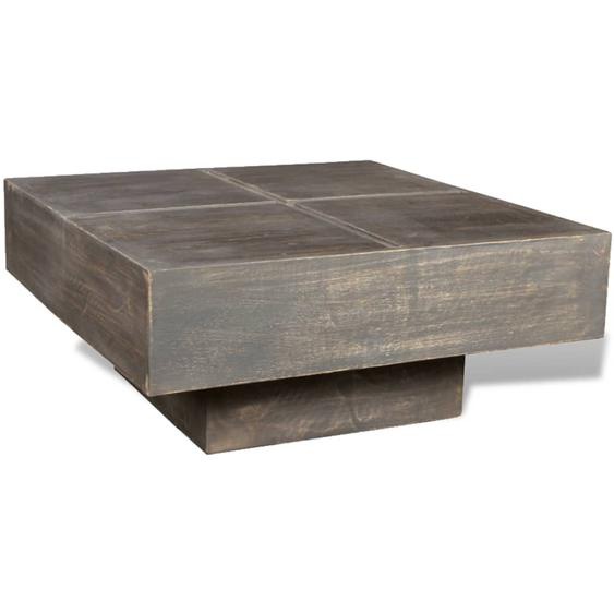 Table basse carrée Marron foncé Bois massif de manguier