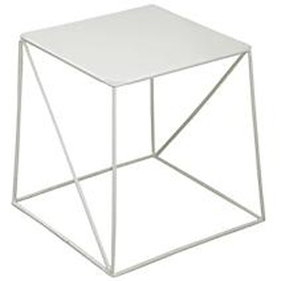 Table basse carrée métal SLIMI CUBO 40 x 40 cm - Blanc