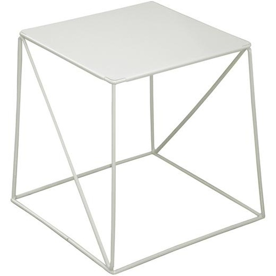 Table basse carrée métal SLIMI CUBO 40 x 40 cm - Blanc