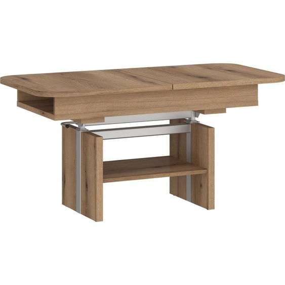 Couchtisch CORTADO ausziehbar bis 150cm, höhenverstellbar bis 72cm, in Evoke Eiche Dekor - 110/150x56/72x65cm (BxHxT)