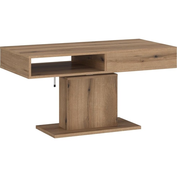 Couchtisch CORTADO höhenverstellbar bis 80cm, Schublade, in Evoke Eiche Dekor - 110x60/80x65cm (BxHxT)