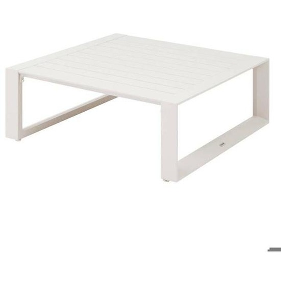 Table basse de jardin carrée Allure avoine 97 x 97 x 37cm en aluminium  - Hespéride