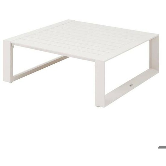Table basse de jardin carrée Allure avoine 97 x 97 x 37cm en aluminium  - Hespéride - Beige