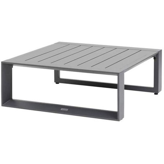 Table basse de jardin carrée Allure graphite 79 x 79 x 30cm en aluminium  - Hespéride - Unique