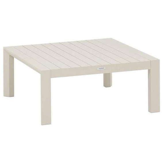 Table basse de jardin carrée Évasion argile en aluminium traité en époxy - Argile - Hespéride