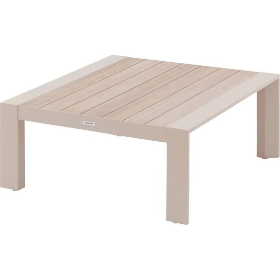 Table basse de jardin carrée ÉVASION Argile   Lin 87 x 38 cm - Aluminium traité époxy Hespéride